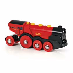 BRIO Locomotive rouge puissante à piles, Train, Explore, 0,3 an(s), AAA, Noir, Rouge