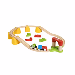 BRIO Mon premier circuit à pile, Train, 1,5 an(s), AA, Bois, Multicolore
