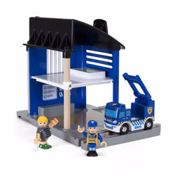 BRIO Commissariat de police, Construction, Rescue, 0,3 an(s), Piles fournies, LR44, Noir, Bleu