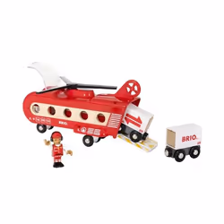 BRIO Hélicoptère cargo, Hélicoptère, Lift and Load, 0,3 an(s), Bois, Rouge