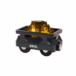 BRIO Wagon lumineux chargé d’or, 0,3 an(s), Batteries requises, Noir