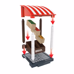BRIO World - 33946 - Stand De Fruits Et Legumes