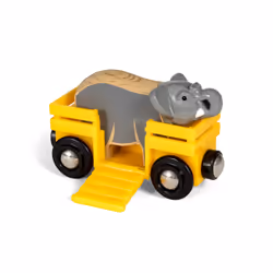 BRIO Wagon et éléphant, Train, 0,3 an(s), Bois, Multicolore