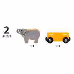 BRIO Wagon et éléphant