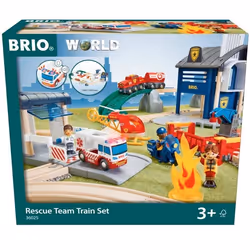 BRIO Rescue Team Train Set, Jeu de construction, 3 an(s), 44 pièce(s)