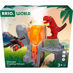 BRIO Dinosaur Erupting Volcano, 3 an(s), Multicolore, Bois