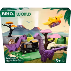 BRIO Dinosaur Adventure Set, Train et jeu de piste, 3 an(s), Bois, Multicolore