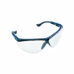 Contre les impacts et les projections solides. Lunettes à face inclinable et branches antidérapantes réglables. Oculaire poly ...