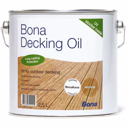 BONA DECKING OIL Le Decking Oil de Bona est un concentré d'huiles végétales destiné à imprégner durablement les lames de terr ...