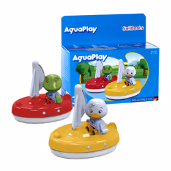 Smoby AQUAPLAY 2 BATEAUX A VOILE + FIGS, Ensemble de jouets de plage, 3 an(s), Multicolore