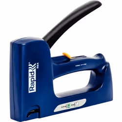La Rapid R253 est une agrafeuse manuelle polyvalente et robuste, idéale pour les projets de bricolage à domicile ainsi que po ...