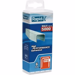 Agrafes Rapid; 11,4x6 mm; 5000 pcs .; TYP 53