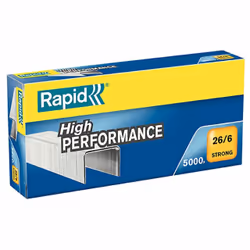 Rapid 24862000, Pack d'agrafes, 26/6, 6 mm, 5000 agrafes, Argent, 30 feuilles
