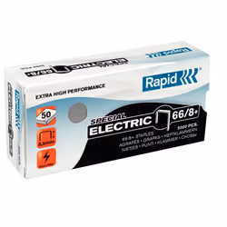 Rapid 66/8+, Pack d'agrafes, 8,5 mm, 5000 agrafes, 66/8+, Acier inoxydable, 50 feuilles
