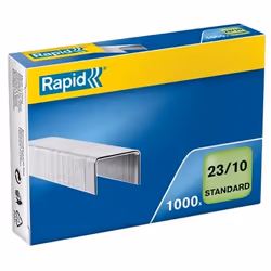 Rapid 23/10, Pack d'agrafes, 23/10, 1 cm, 1000 agrafes, 40 pages, Argent