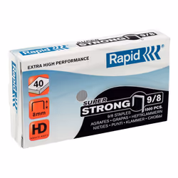 Rapid 9/8, Pack d'agrafes, 5000 agrafes, 9/8, Acier inoxydable, 40 feuilles