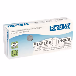 Rapid RK8/6, Pack d'agrafes, 8/6, 6 mm, Fixation, 5000 agrafes, RK8/6