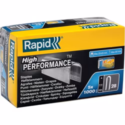 Agrafes Rapid; 11 mm; 5000 pcs .; TYPE 28 Code EAN : 7313468919337 Marque : Rapid Poids du produit (kg) : 0.66