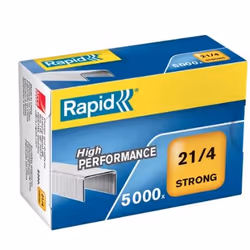 Rapid 24867400, Pack d'agrafes, 4 mm, 5000 agrafes, Métal galvanisé, Métallique, 15 feuilles