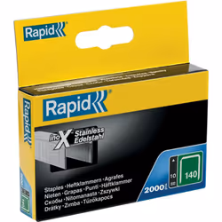 Rapid agrafes en fil plat n°140, longueur allant de 6mm à 16mm, quantité allant de 648 à 5000 agrafes. Pour le textile et déc ...
