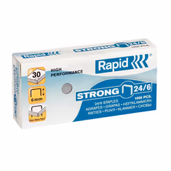 Rapid 24855800, Pack d'agrafes, 24/6, 6 mm, 1000 agrafes, Acier galvanisé, Acier inoxydable