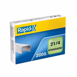 Rapid 21/4, Pack d'agrafes, 21/4, 4 mm, 2000 agrafes, 12 pages, Argent
