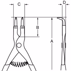 Bahco 2990-140 Pince à anneau de retenue