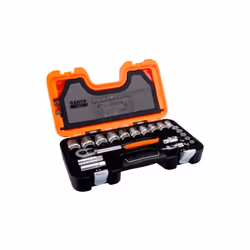 BAHCO - Jeu de douilles 1/2, 6 pans, en pouces, et cliquet - 23 pc/coffret Caractéristiques principales de ce produit : 15 do ...