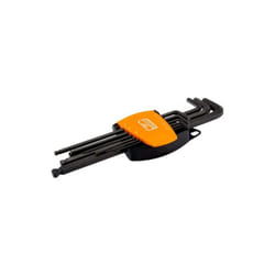 Jeu de clés mâles 6 pans à tête sphérique, métriques, support compact - 9 pc - Bahco