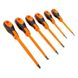 Jeu de tvis à fente 3-6,5 mm/Phillips PH1-PH2 avec poignée en caoutchouc - 6 pcs - Bahco