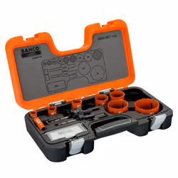 Coffret de 11 scies trépans bimétal de haute qualité Bahco Ce coffret de scie cloche/trépans Bahco se compose d'accessoire au ...