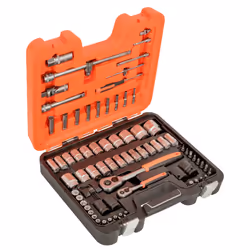 Ensemble d'outils Bahco S800; 1/4'' + 1/2''; 77 unités