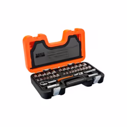 BAHCO - Jeu de douilles 3/8 avec profil hexagonal, dimensions en pouces - 38 pc/coffret Caractéristiques principales de ce pr ...
