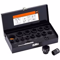 Jeu de clés à douille Bahco BWTSP16; 3/8''; 1/2''; 8-27 mm; 16 unités
