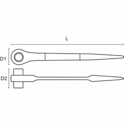 Informations techniques Contenu: 1 pc(s) Gerustbauknarre 19 & 22 mm Double-six pans avec Dynamic Drive Profil pour une plus g ...