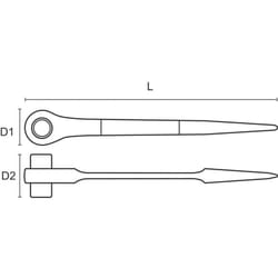 Bahco - SC2RM-19-22 Gerustbauknarre 19 & 22 mm