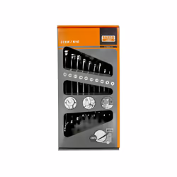 Bahco 111M/S10, 8,9,10,11,12,13,14,17,19,22 mm, Chrome, Alliage acier chromé, Chrome, Mat, 960 g
