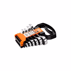 BAHCO - Jeu de clés mixtes à cliquet série courte - 6 pcs/support en plastique Caractéristiques principales de ce produit : L ...