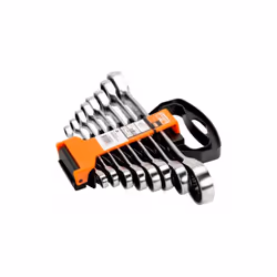 BAHCO - Jeu de clés polygonales à cliquet métriques - 8 pcs/support en plastique Caractéristiques principales de ce produit : ...