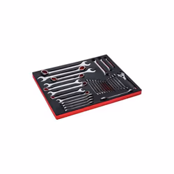 BAHCO - Jeu de clés à molette/mixtes/à fourche doubles, module mousse 3/3 Fit&Go - 30 pc Caractéristiques principales de ce p ...