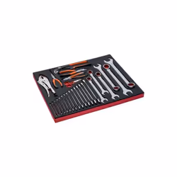 BAHCO - Jeu de pinces et clés, module mousse 3/3 Fit&Go - 27 pcs Caractéristiques principales de ce produit : Comprend 27 piè ...