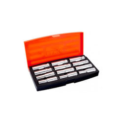 Jeu de douilles longues 1/2, 6 pans, métriques, et cliquet-12p - Bahco