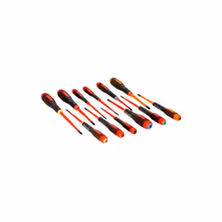 BAHCO - Jeu de tournevis ERGO™ Slim isolés VDE avec manche tri-matière, 12 mm - 12 pcs Caractéristiques principales de ce pro ...