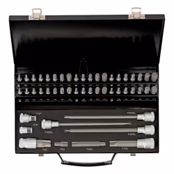 Bahco BE5049T, 49 pièce(s), Hex (métrique), Torx, T20, T25, T27, T30, T40, T45, T50, T55, T60, 4,5,6,7,8,10,12 mm, Acier, 320 ...