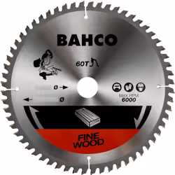 Cette lame de scie circulaire Bahco 8501-260-40SW à pointe au carbure de tungstène pour le bois avec scies à onglets est fabr ...