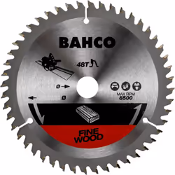 Cette lame de scie circulaire Bahco 8501-165-20-48XF à pointe au carbure de tungstène pour le bois avec scies plongeantes est ...