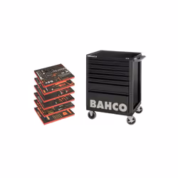 BAHCO - Servante avec 346 outils à usage général Caractéristiques principales de ce produit : Servante d'atelier usage intens ...