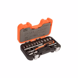 BAHCO - Coffret de douilles 1/4 entrainement carré, 6 pans métrique, cliquet à tête fine Caractéristiques principales de ce p ...