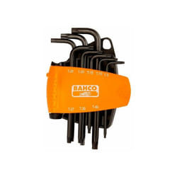 BAHCO Jeu de 8 clés mâle torx longue, 9-10-15-20-25-27-30-40 mm