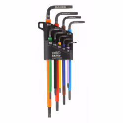 Ensemble de clés à anneau Bahco C1997TORX/9P; T8-T40; 9 unités